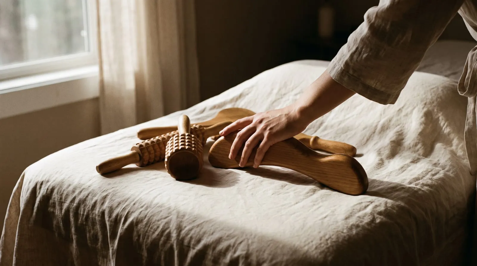 A hand-worked oil massage along the back